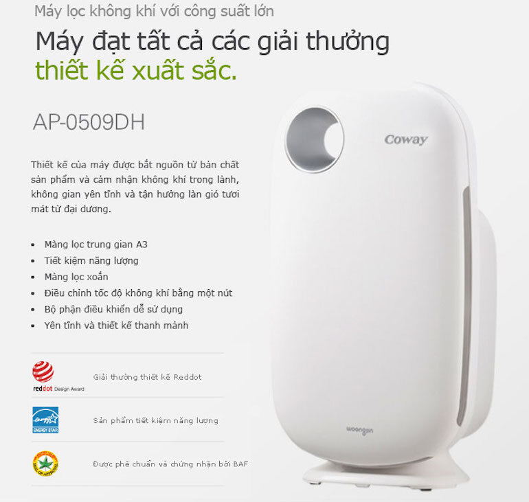 Máy lọc không khí Coway AP-0509DH